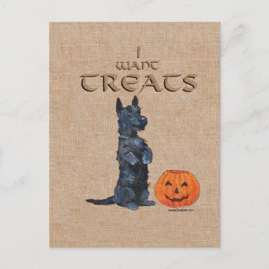 Scottish Terrier zit op voor de Verdragen! Briefkaart (Voorkant)