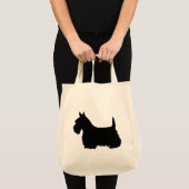 Scottish Terrier zwart, silhouet Tote Bag (Voorkant (product))