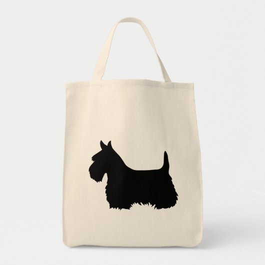 Scottish Terrier zwart, silhouet Tote Bag (Voorkant)