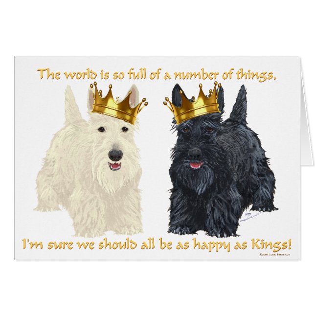 Scottish Terriers Happy Thoughts (Voorkant Horizontaal)
