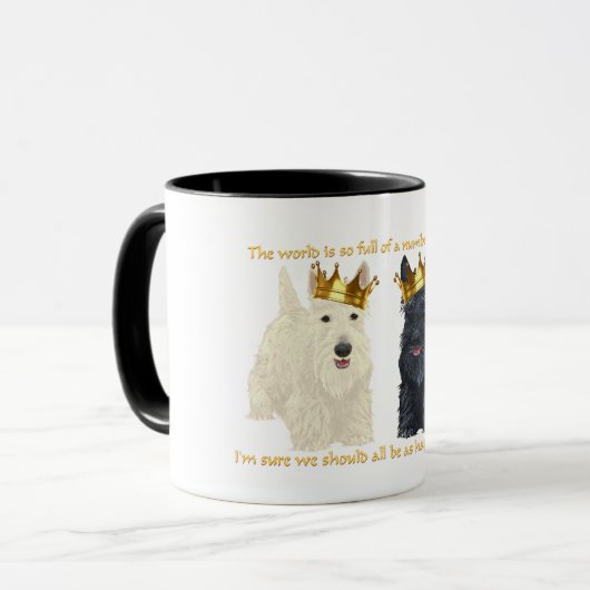 Scottish Terriers Happy Thoughts Mok (Voorkant links)