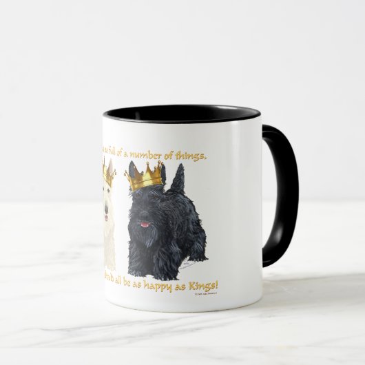Scottish Terriers Happy Thoughts Mok (Voorkant rechts)