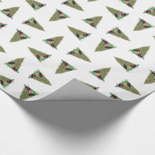 Scottish Terriers in Christmastime Cadeaupapier (Hoek)