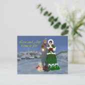 Scottish Terriers KerstCarols Feestdagenkaart (Staand voorkant)