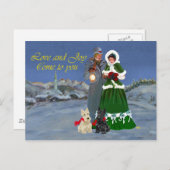 Scottish Terriers KerstCarols Feestdagenkaart (Voorkant / Achterkant)