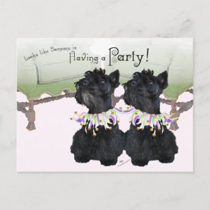 Scottish Terriers Party Animal Uitnodiging Briefkaart