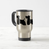 Scottish Terriers Travel Mug Reisbeker (Voorkant links)