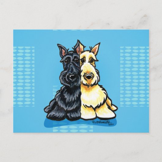 Scottish Terriers Two of a Sind Briefkaart (Voorkant)