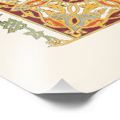 Scottish Thistle and Crown Red & Gold Celtic Knot Foto Afdruk (Hoek)