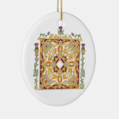 Scottish Thistle and Crown Red & Gold Celtic Knot Keramisch Ornament (Rechts)