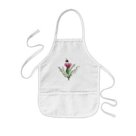 Scottish Thistle Apron Kinder Schort (Voorkant)