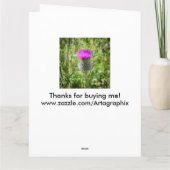 Scottish Thistle Bedankkaart (Achterkant)