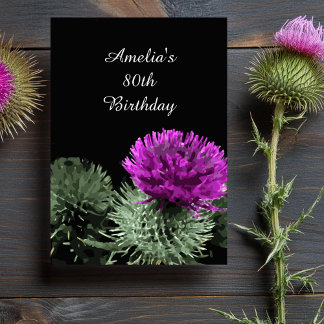 Scottish Thistle Birthdays Kaart
