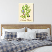 Scottish Thistle Botanical Canvas Afdruk (Insitu (Slaapkamer))
