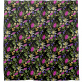 Scottish Thistle Cottcore Pattern Douchegordijn (Voorkant)