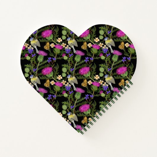 Scottish Thistle Cottcore Pattern Notitieboek (Achterkant)