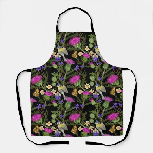 Scottish Thistle Cottcore Pattern Schort (Voorkant)