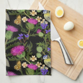 Scottish Thistle Cottcore Pattern Theedoek (Quarter Fold)