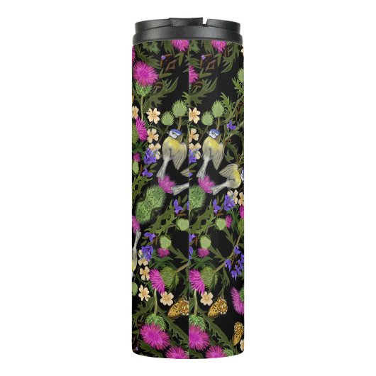 Scottish Thistle Cottcore Pattern Thermosbeker (Achterkant)