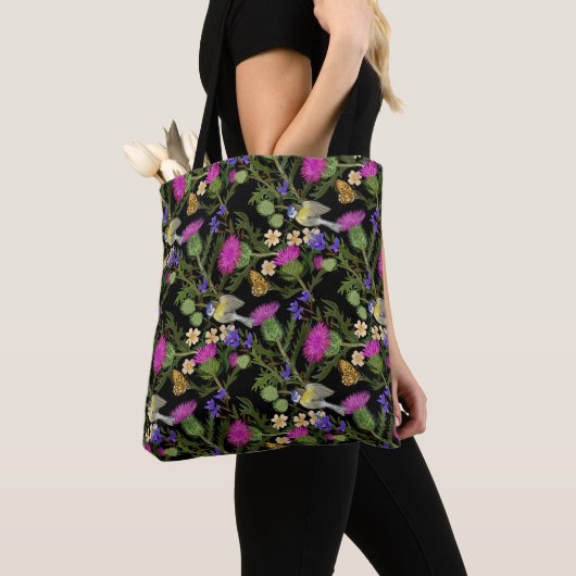 Scottish Thistle Cottcore Pattern Tote Bag (Dichtbij)