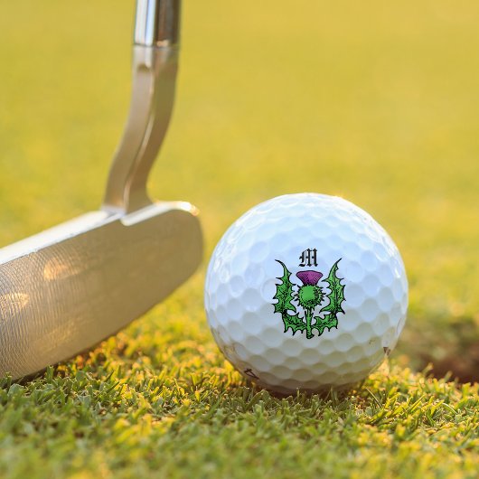 Scottish Thistle Custom Monogram Golfballen