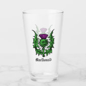 Scottish Thistle Custom Name Glas (Voorkant)