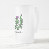 Scottish Thistle Custom Name Matglas Bierpul (Voorkant rechts)