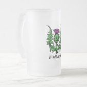 Scottish Thistle Custom Name Matglas Bierpul (Voorkant links)