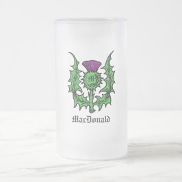 Scottish Thistle Custom Name Matglas Bierpul