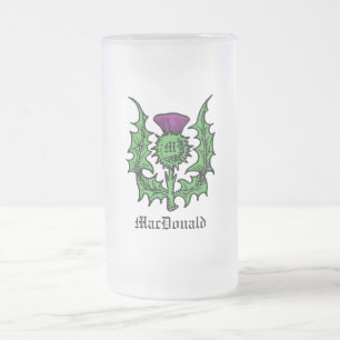 Scottish Thistle Custom Name Matglas Bierpul