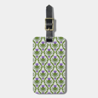 Scottish Thistle Damask Bagagelabel
