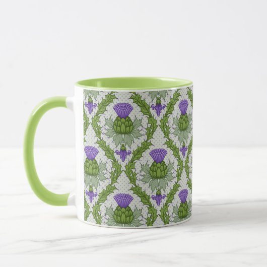Scottish Thistle Damask Mok (Links)