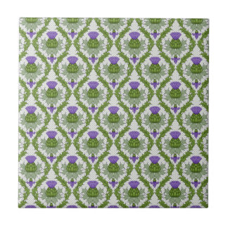Scottish Thistle Damask Tegeltje