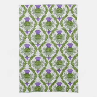 Scottish Thistle Damask Theedoek
