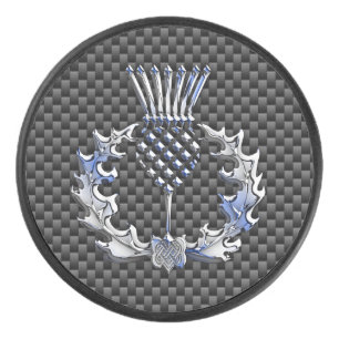 Scottish Thistle Decor op een Hockey Puck