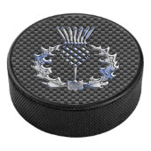 Scottish Thistle Decor op een Hockey Puck (3/4)