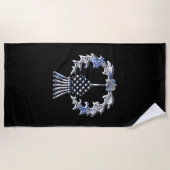 Scottish Thistle Decor op een Strandlaken (Voorkant)