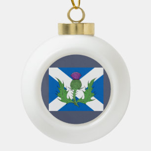 Scottish Thistle en Saltire Keramische Bal Ornament