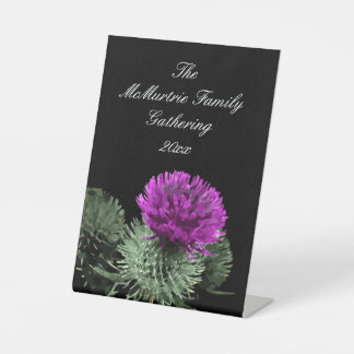  Scottish Thistle Family Gathering Reclamebord Met Voetstuk