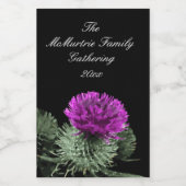  Scottish Thistle Family Gathering Wijn Etiket (Enkel label)