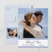 Scottish Thistle Floral Wedding Dank u Briefkaart (Voorkant / Achterkant)