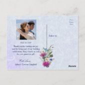 Scottish Thistle Floral Wedding Dank u Briefkaart (Achterkant)