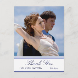 Scottish Thistle Floral Wedding Dank u Briefkaart