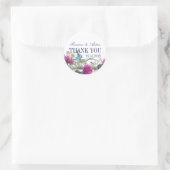 Scottish Thistle Floral Wedding Dank u Ronde Sticker (Tas)