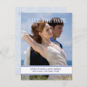 Scottish Thistle Floral Wedding - Save the Date Aankondigingskaart (Voorkant / Achterkant)