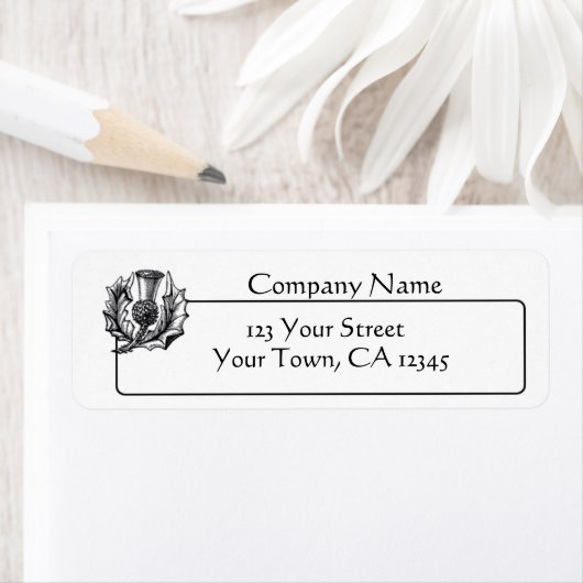 Scottish Thistle Graphic Etiket (Insitu)