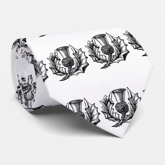 Scottish Thistle Graphic Stropdas (Opgerold)