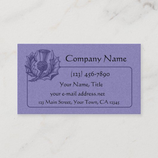 Scottish Thistle Graphic Visitekaartje (Voorkant)