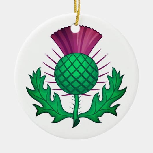 Scottish Thistle Keramisch Ornament (Voorkant)