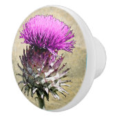 Scottish Thistle Keramische Knop (Rechts)